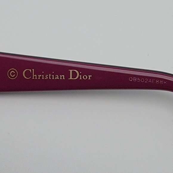 *SOLD* Christian Dior Diorissimo2N EWKYI Shiny Black Fuchsia Sunglasses FRAME - Picture 9 of 14